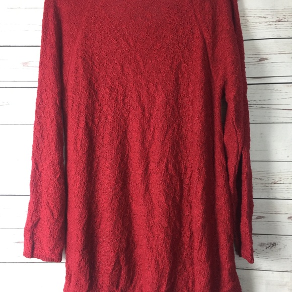 Style Co Women's Red Sparkle Sweater Tunic Top - Picture 3 of 8